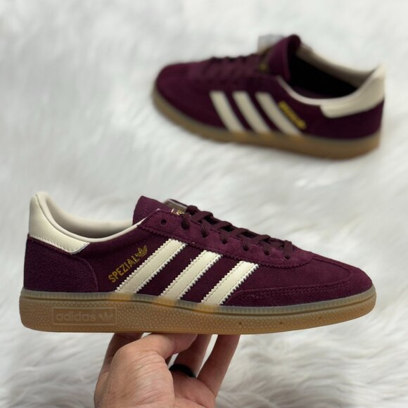 Adidas Handball Spezial Maroon Cream White Womens Shoes JP8726 NEW Multi Sz - Picture 1 of 5